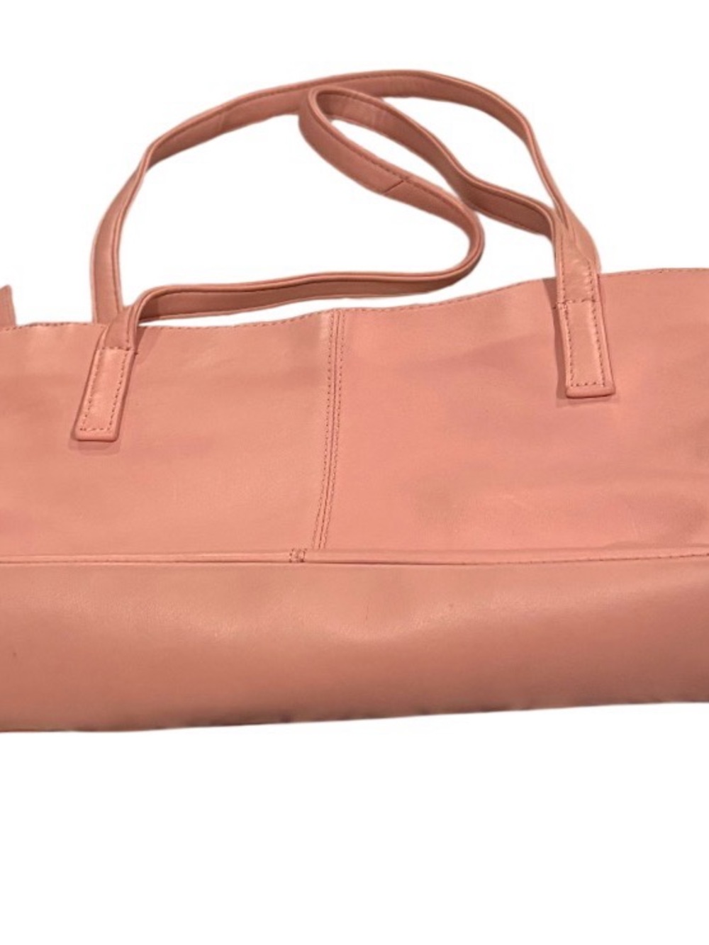 Great American Leather Women's Peach Leather Tote Handbag - Picture 2 of 6